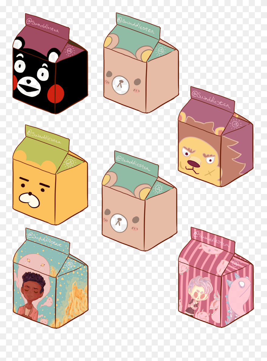 Transparent Milk Carton Clipart - Cartoon - Png Download