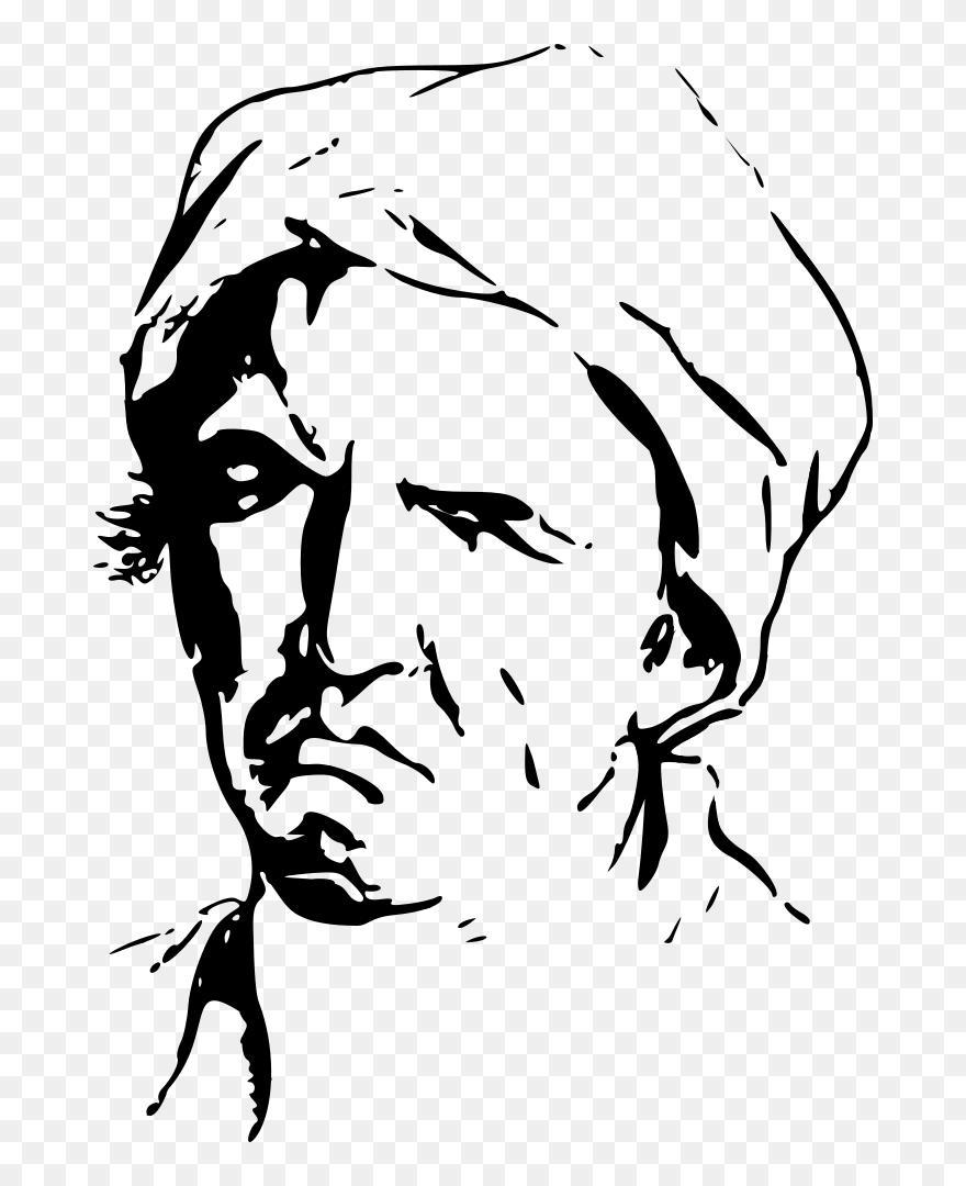 وجه رجل للتلوين Clipart