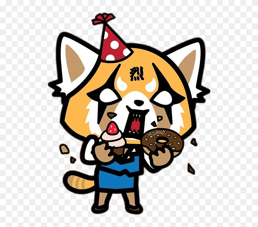 Aggretsuko Eating Cakes Clip Arts - Aggretsuko Main Character - Png Download