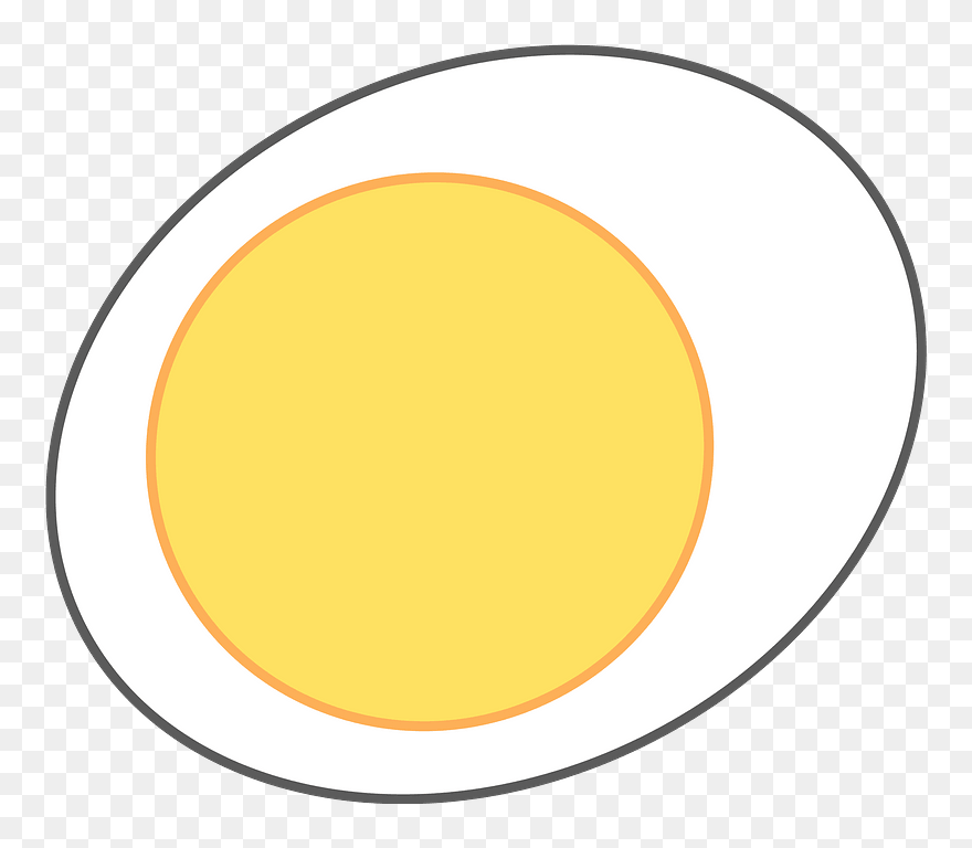 Boiled Egg Food Clipart - Circle - Png Download