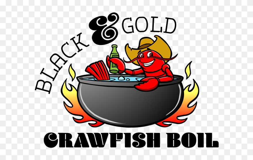 Black And Gold Crawfish Boil - Cajun Seafood Boil Bay Colonial Heights Clipart