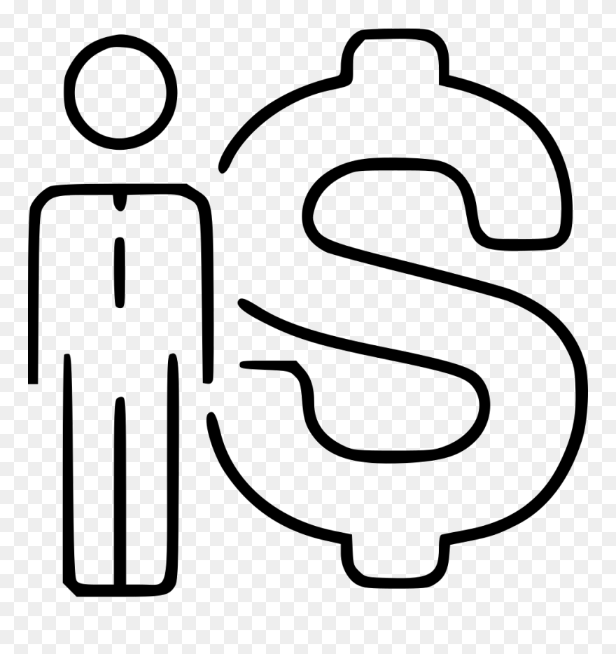 Usd Money Currency Economy Profit Savings Cash - Line Art Clipart