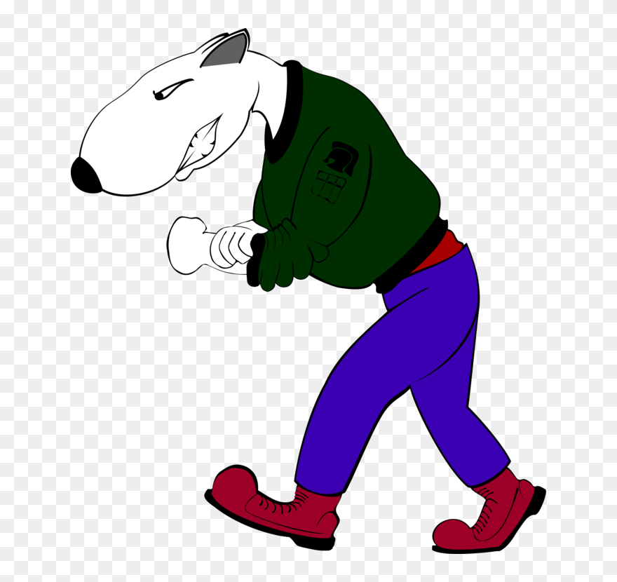 Standing,human Behavior,art - Skinhead Bull Terrier Clipart