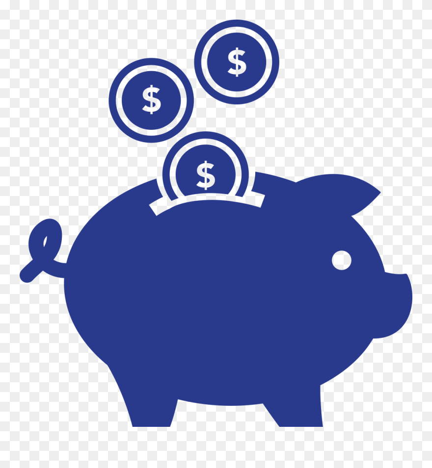 Blue Piggy Bank Png Clipart