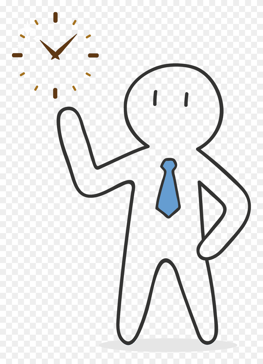 Businessman Time Saving - Get Idea Clipart