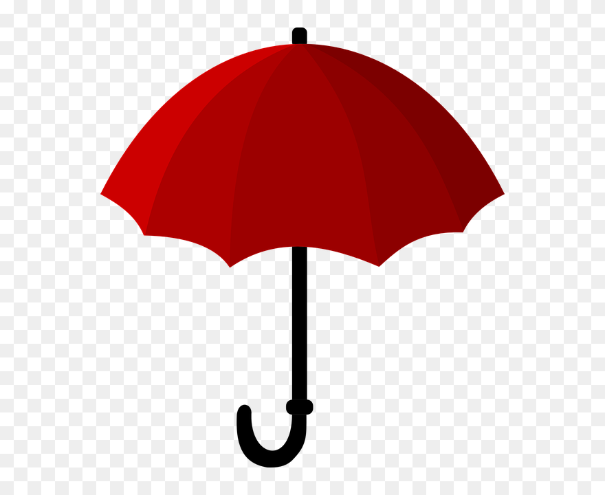 Vector Graphic Umbrella Red Screen Rain Icon - Transparent Background Umbrella Clipart - Png Download