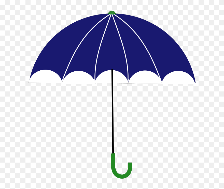 Blue And Green Umbrella Svg Clip Arts - Black Umbrella Clipart - Png Download