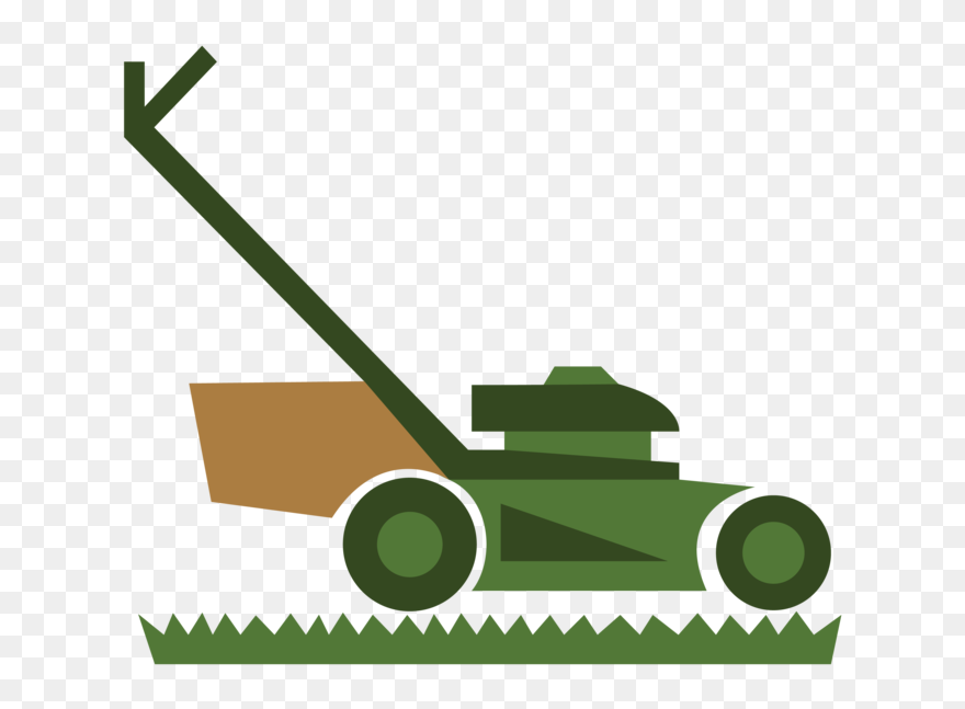 Florus Icons Lawncare - Silhouette Lawn Mower Clip Art - Png Download