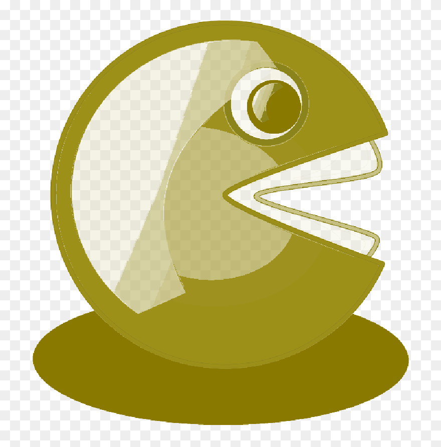 Man, Face, Cartoon, Smiley, Game, Hungry, Teeth, Pac - Crescent Clipart
