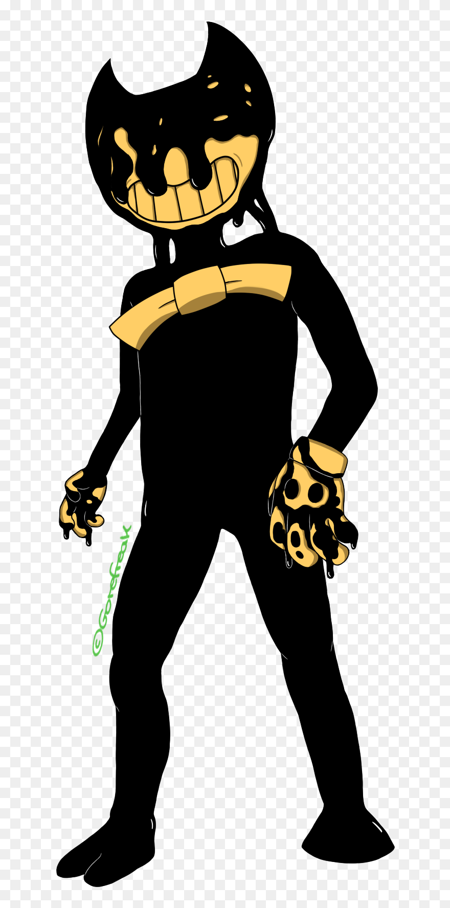 Ink Full Body By - Bendy And The Ink Machine Costumes Clipart