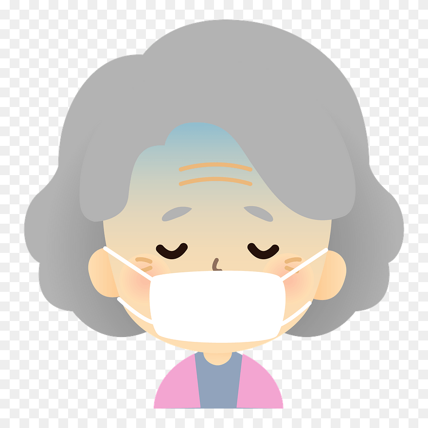 Grandmother Cold Illness Clipart - Cartoon - Png Download