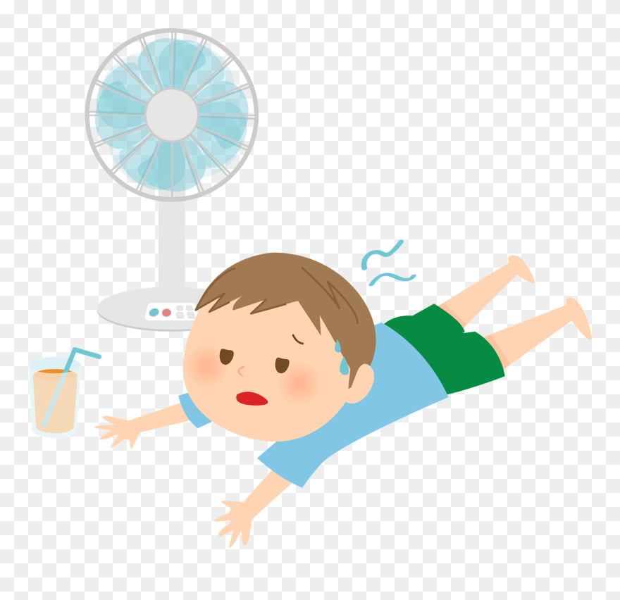 フリー イラスト 猛暑 夏 Clipart