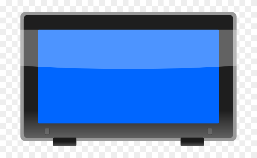 Lcd Widescreen Monitor 1 - Screen Monitor Flat Design Png Clipart