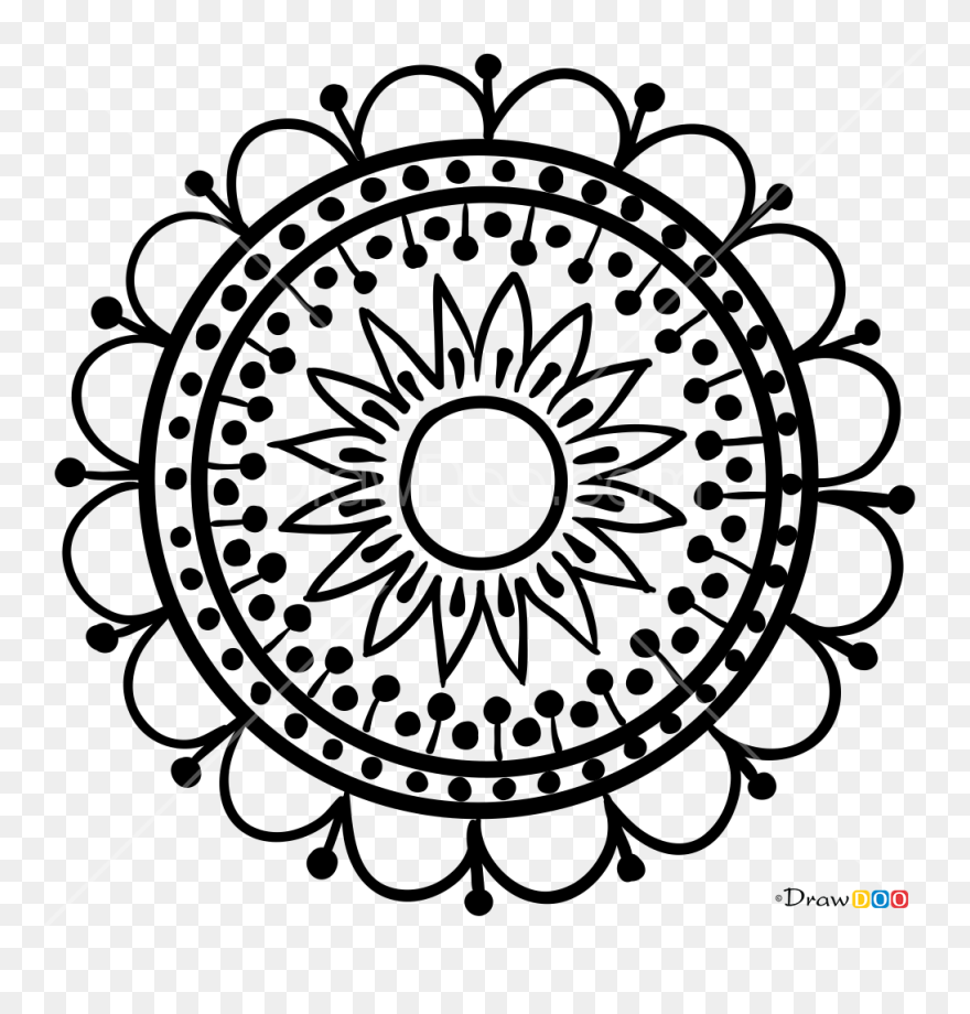 How To Draw Mehndi Element Tattoo Henna - Symbols Of The Lone Star State Clipart