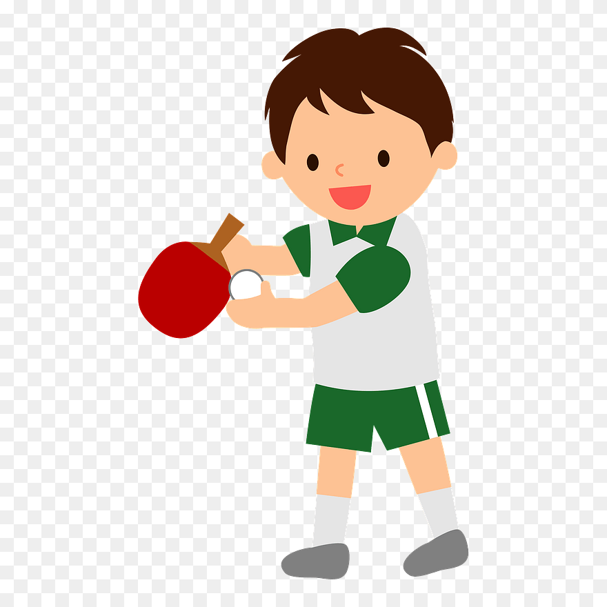 Table Tennis Sports Boy Clipart - バドミントン イラスト フリー - Png Download