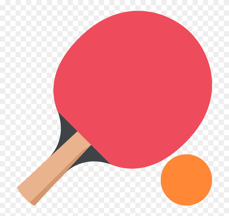 Ping Pong Emoji Clipart - Ping Pong Paddle Cartoon - Png Download