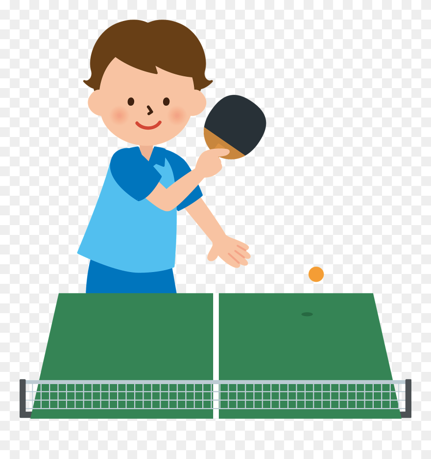 フリー 卓球 選手 イラスト Clipart