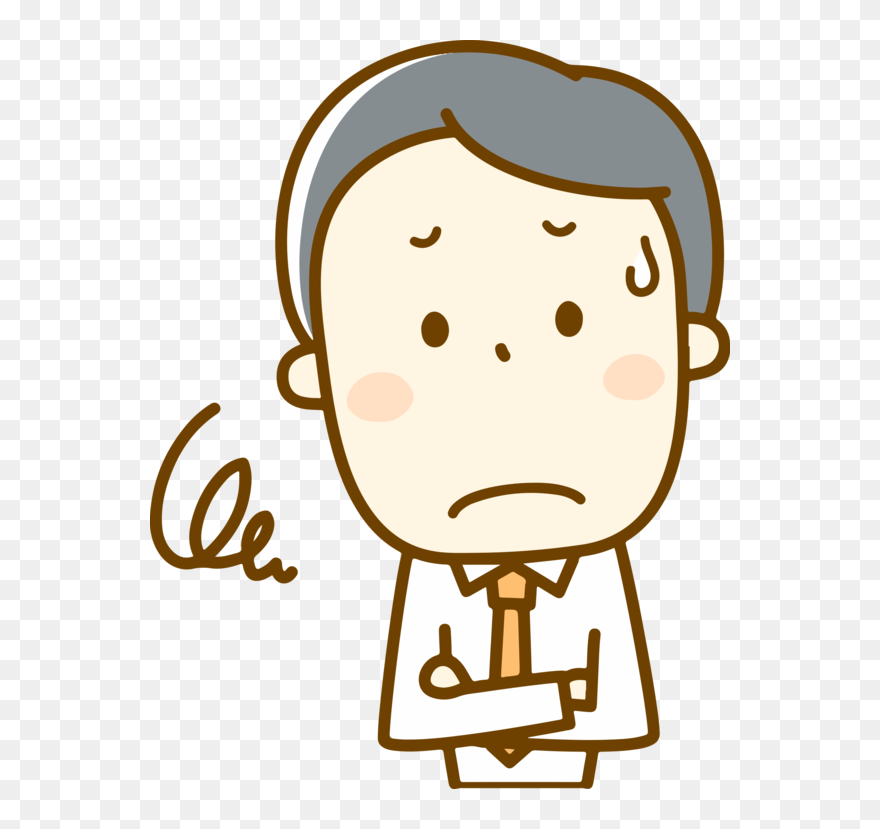 Line Art,head,cartoon - Man Crying Clipart - Png Download