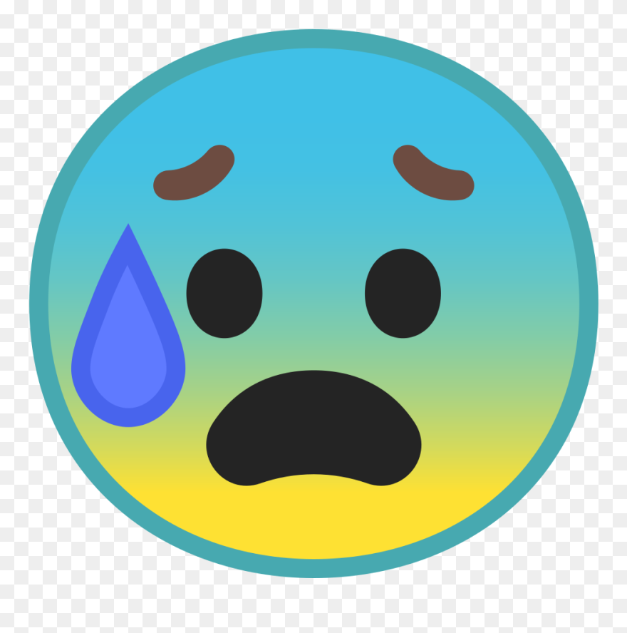 Emoji Clipart Anxious, Emoji Anxious Transparent Free - Emoji De Asustado - Png Download
