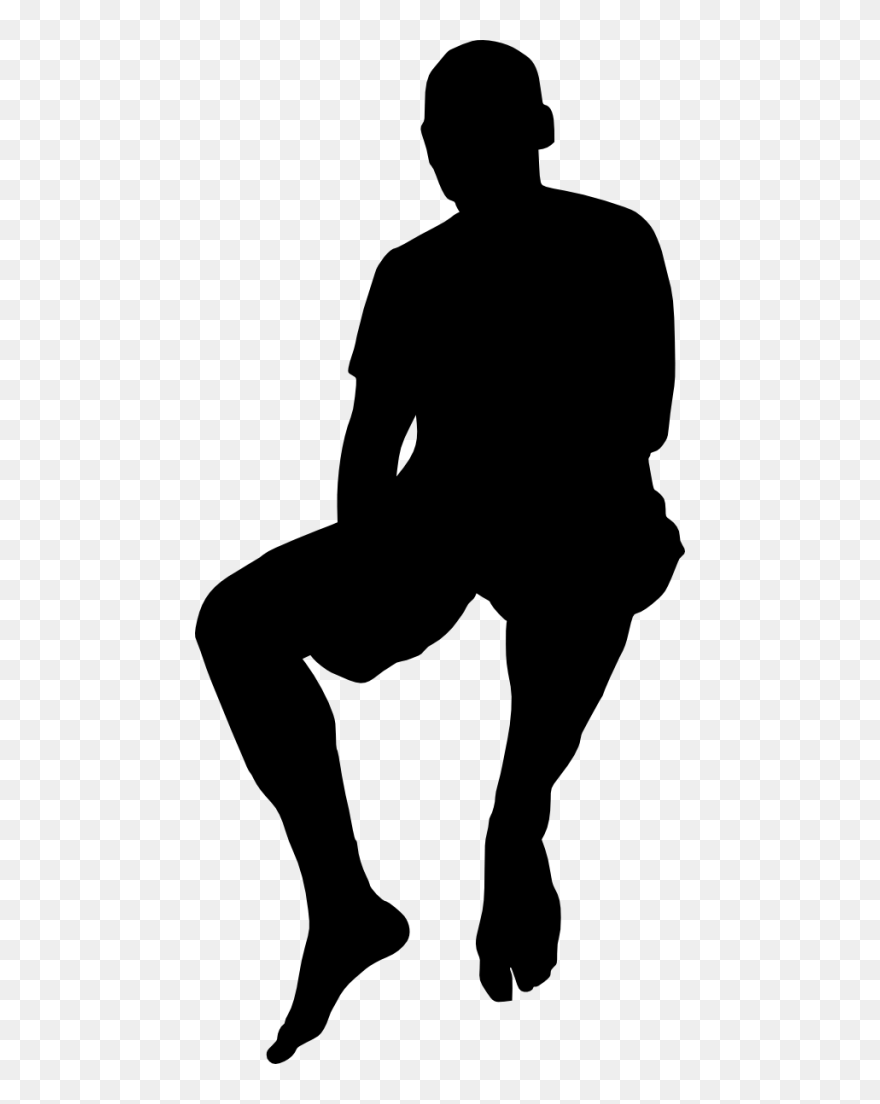Human Silhouette Sitting Png Clipart