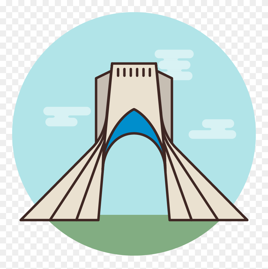 Transparent Milad Tower Png - Tehran Icon Clipart