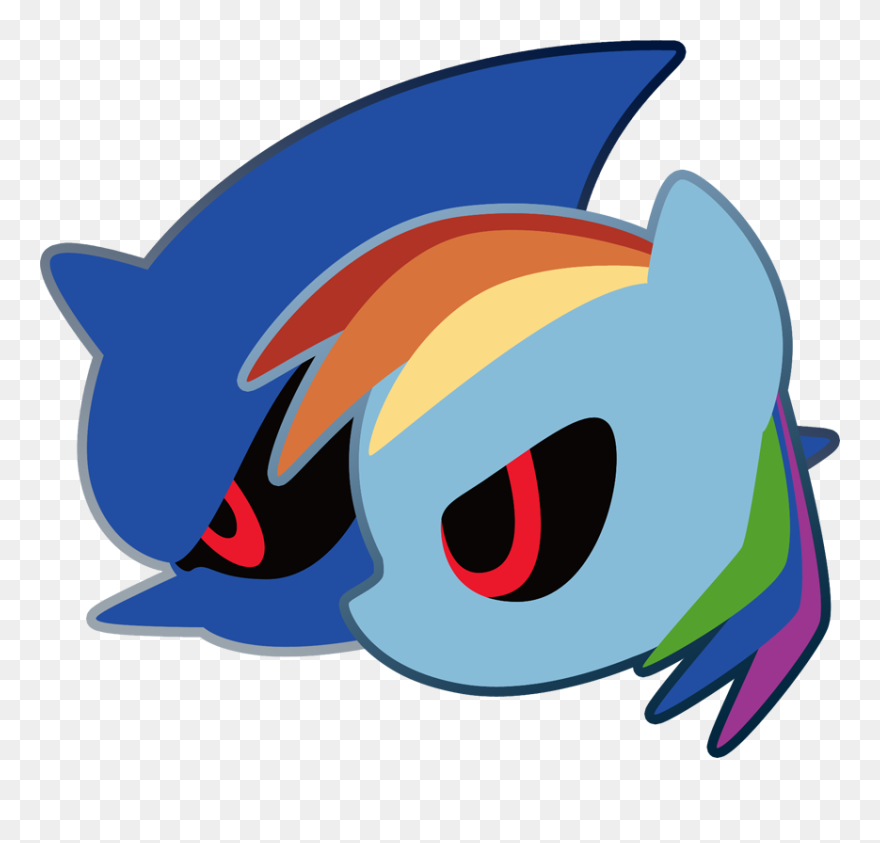 Sonic And Rainbow Dash Drawing Clipart