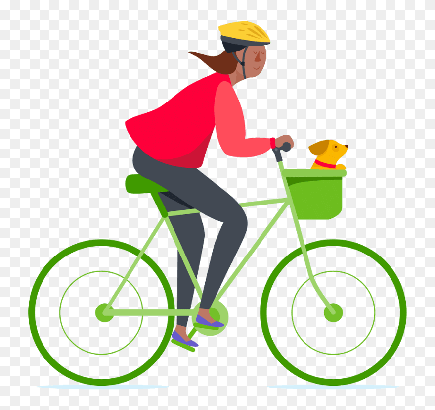 Commuter Cyclist Icon Transparent Clipart