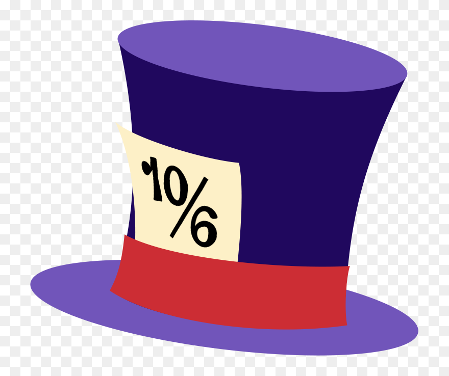 Transparent Mad Hatter Hat Png - Clip Art Mad Hatter Hat