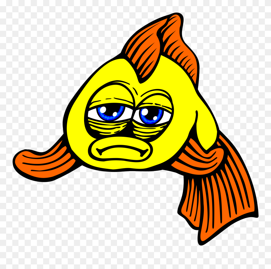 Sad Clipart Fish - Sad Fish Transparent - Png Download