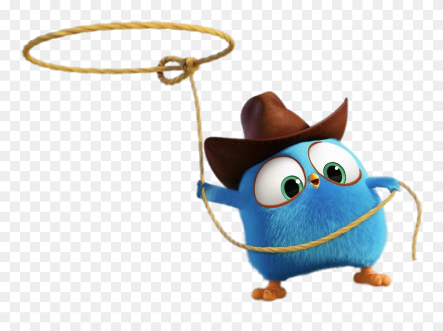 Angry Bird Blue With Lasso - Angry Birds Blues Clipart