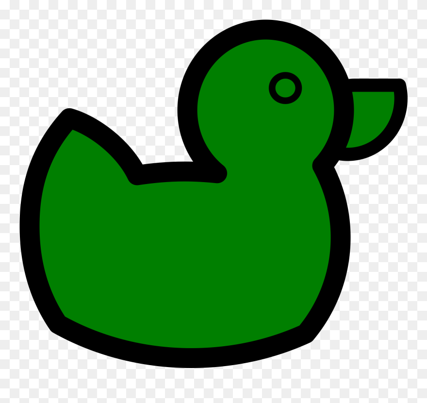 Green Duck Clipart - Png Download