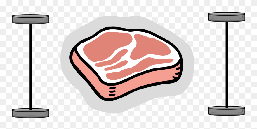 Cartoon Steak Cliparts - Pig Meat Animated - Png Download