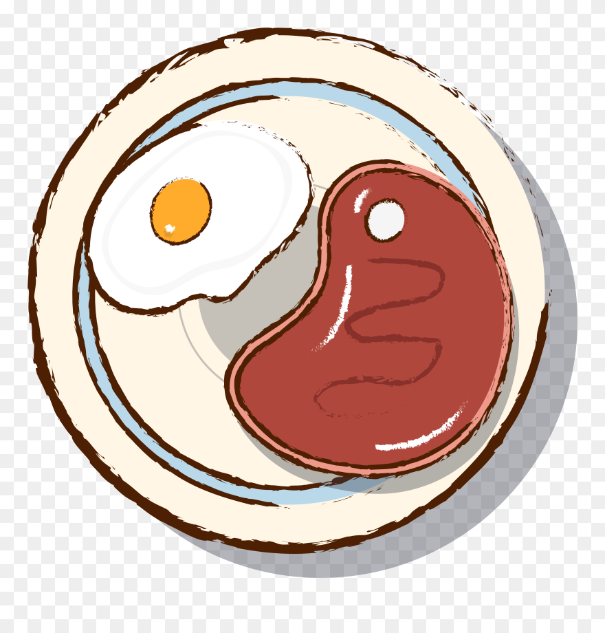 Steak Food Gourmet Eggs Png And Vector Image , Png - Steak And Eggs Png Clipart