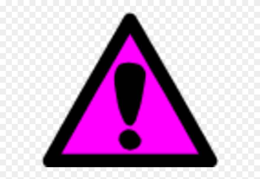 Attention Clipart Craft Projects Symbols Clipartoons - Pink Warning Sign - Png Download