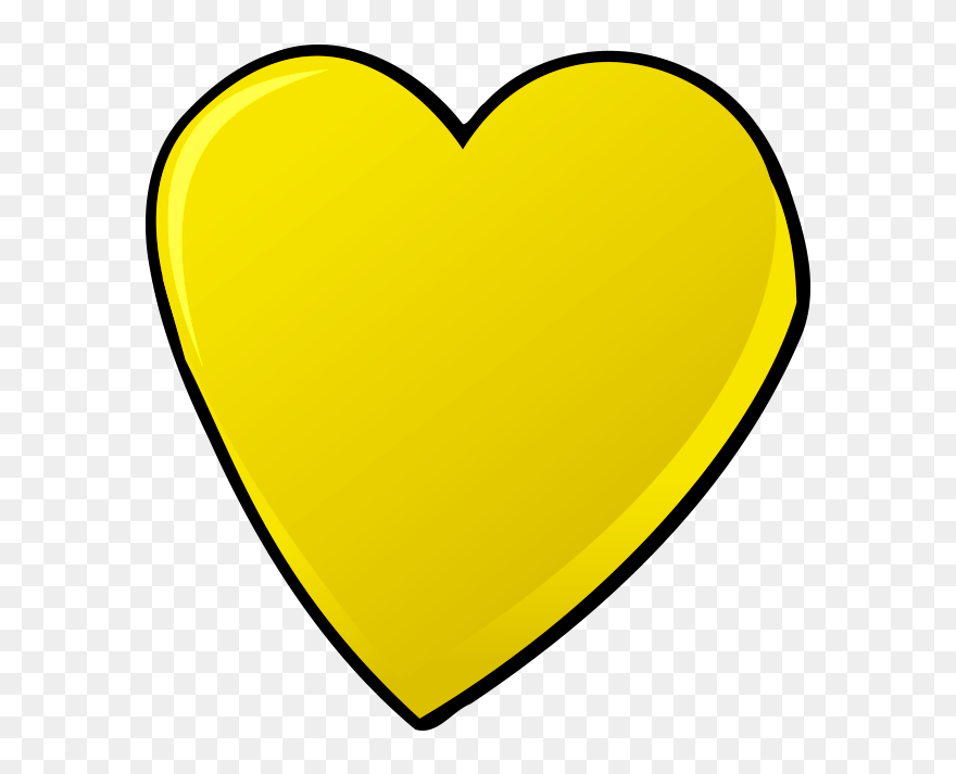 Transparent Background Yellow Heart Clipart - Heart - Png Download