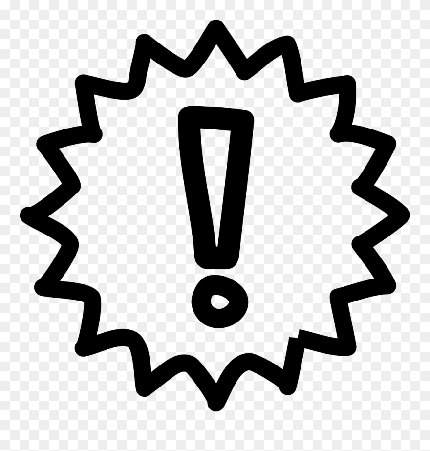 Alert Hand Drawn Symbol Comments - Alerta Simbolo Clipart