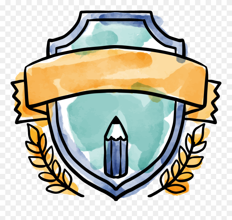 Artistic Clipart Watercolor Paint - Escudos Para Una Escuela - Png Download