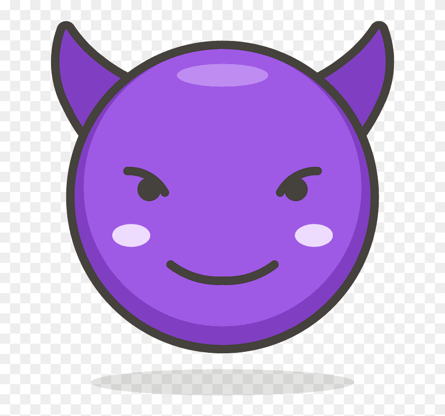 Smiling Face With Horns Emoji Clipart - Smile With Horns Emoji Png Transparent Png