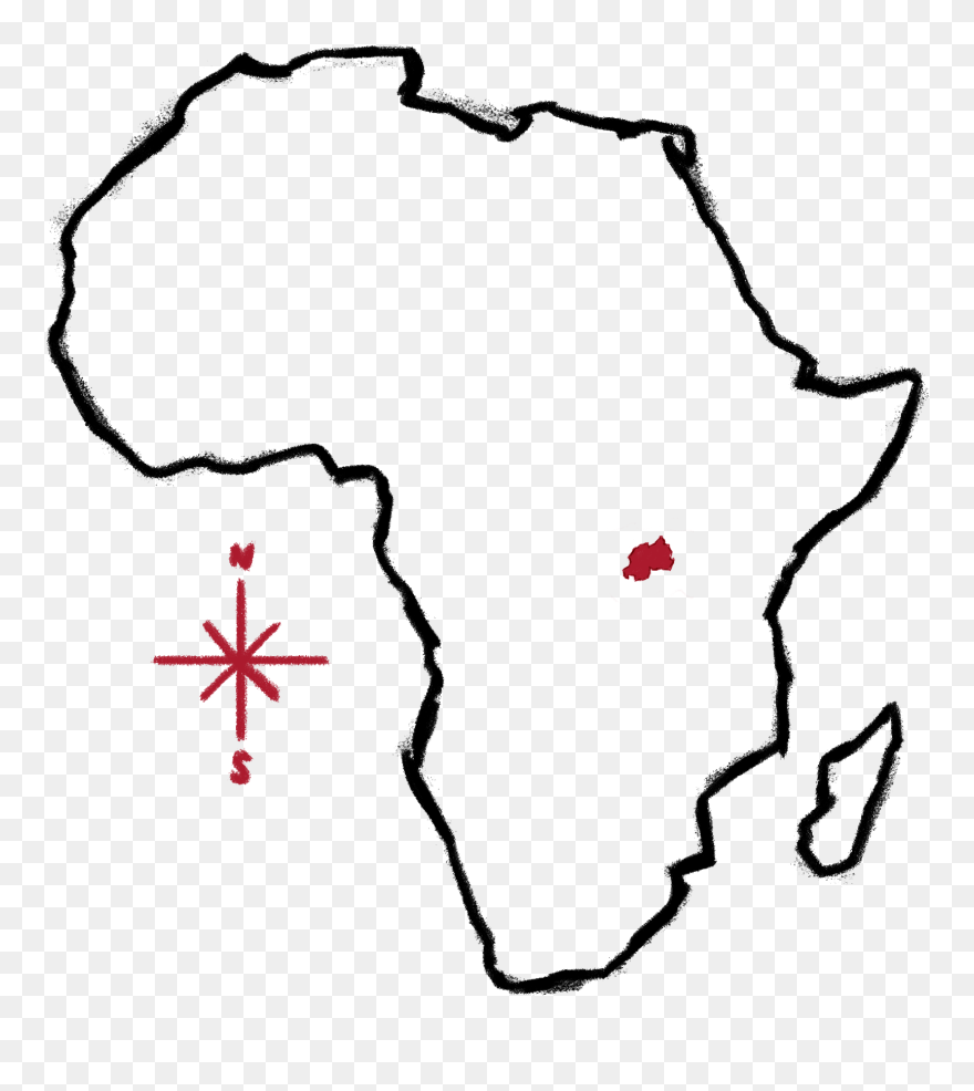 Transparent Give Thanks Clip Art Black And White - Outline Transparent Africa - Png Download