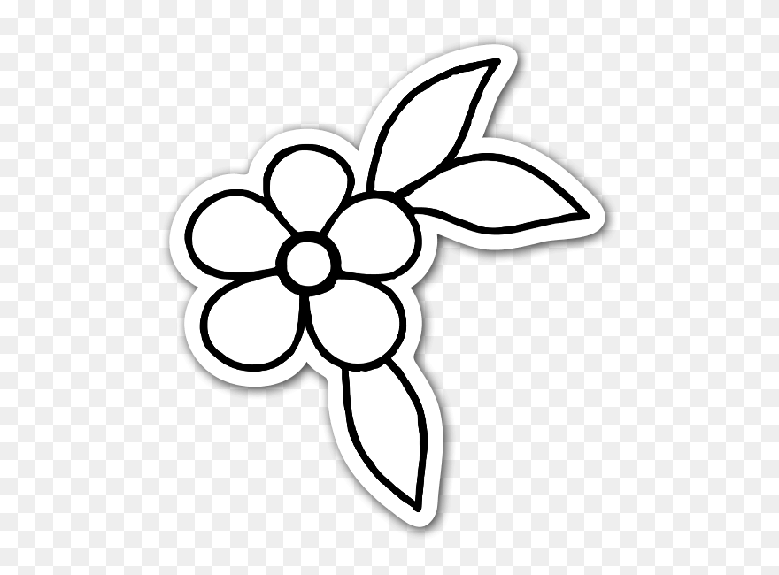 Flower Ornament Sticker - Cute Little Drawings Of Flowers Clipart