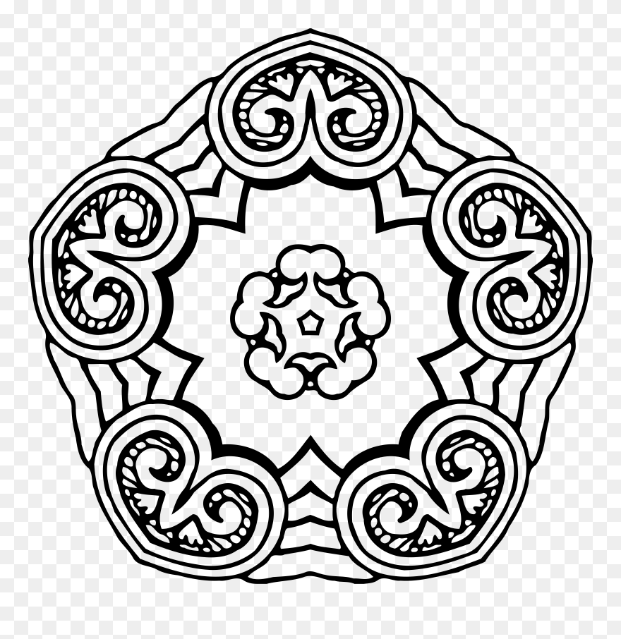 Pentagonal Ornament 7 Clip Arts - Cameo - Png Download