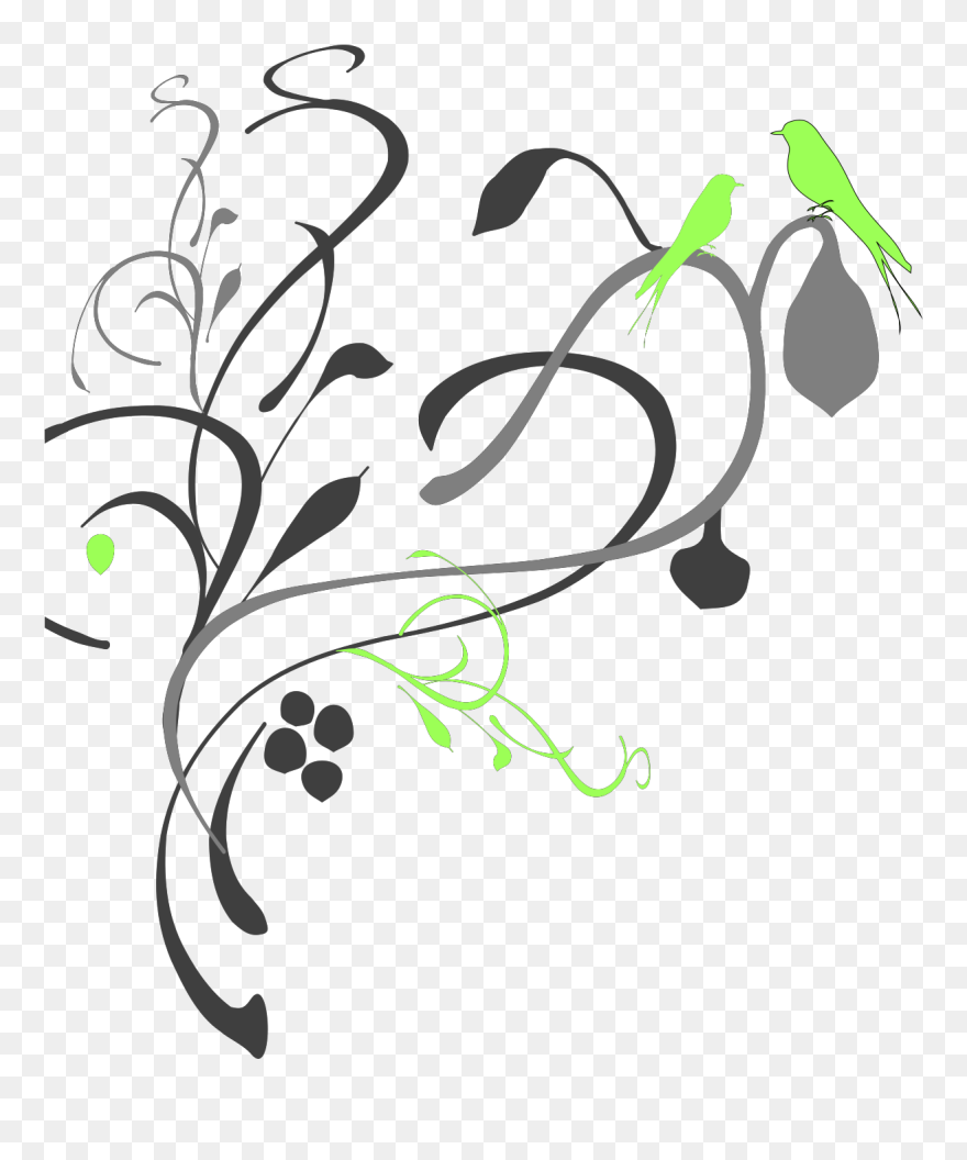 Flower Clipart In Black White Png Transparent Png