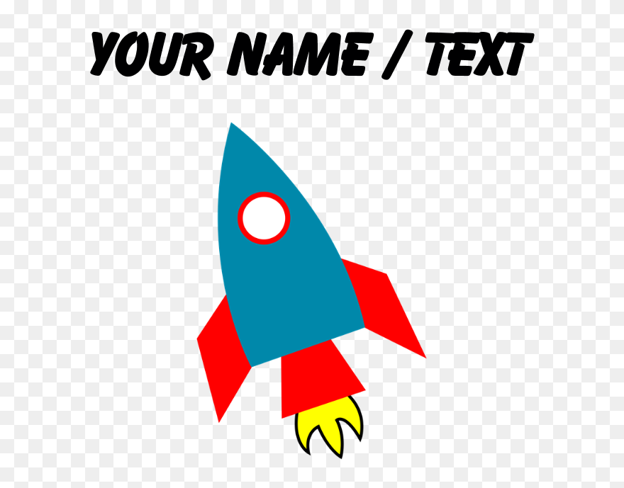 Rocketship Clipart Name - Png Download
