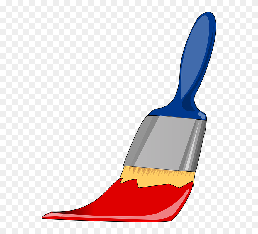 Colour, Free Illustrations, Arts, Palette, Paintbrush - Cartoon Paint Brush Png Clipart
