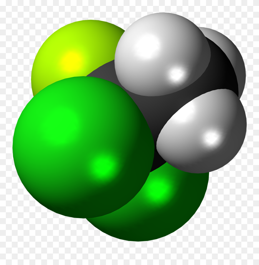 Clorofluorocarbonos Molecula Clipart