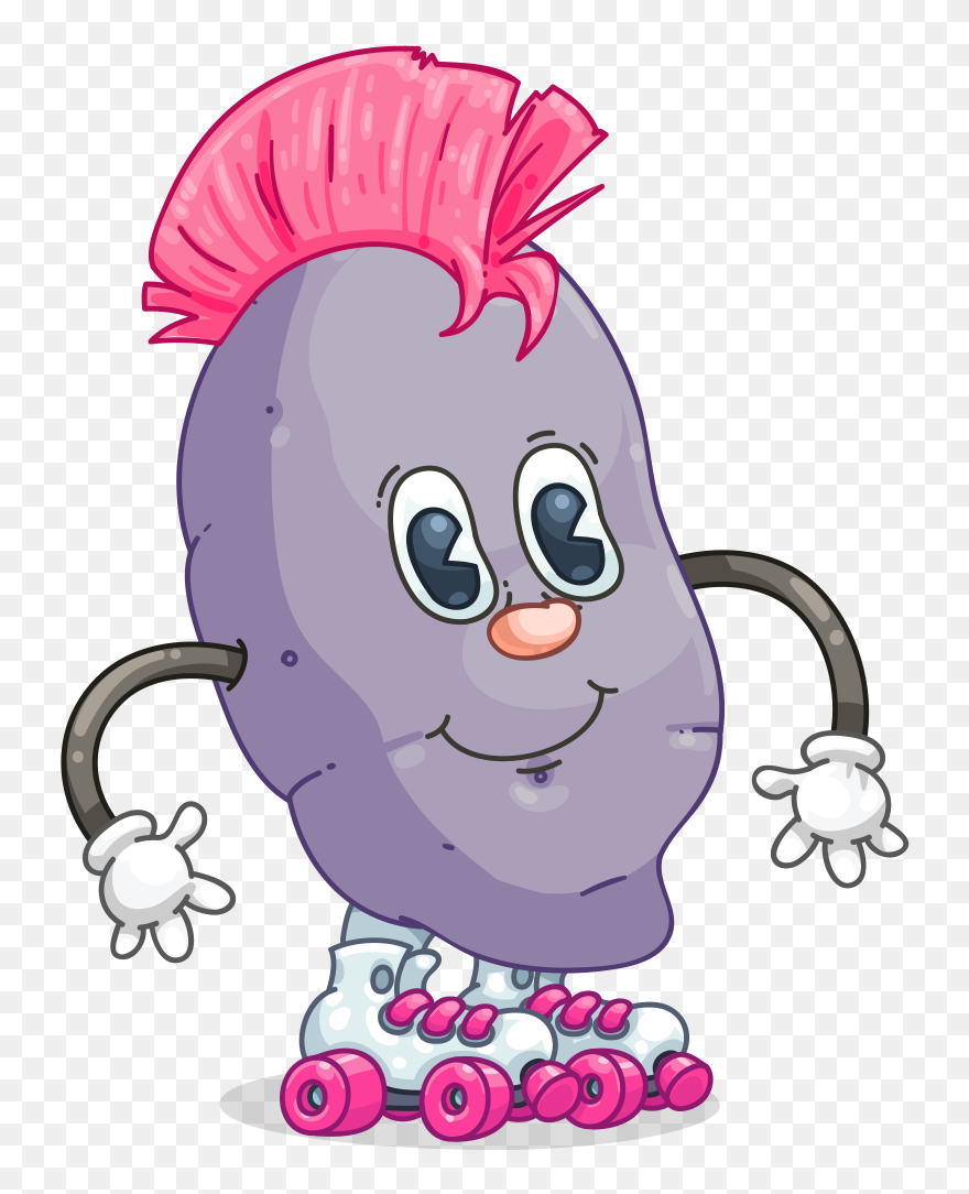 Roller Skating Potato Clipart