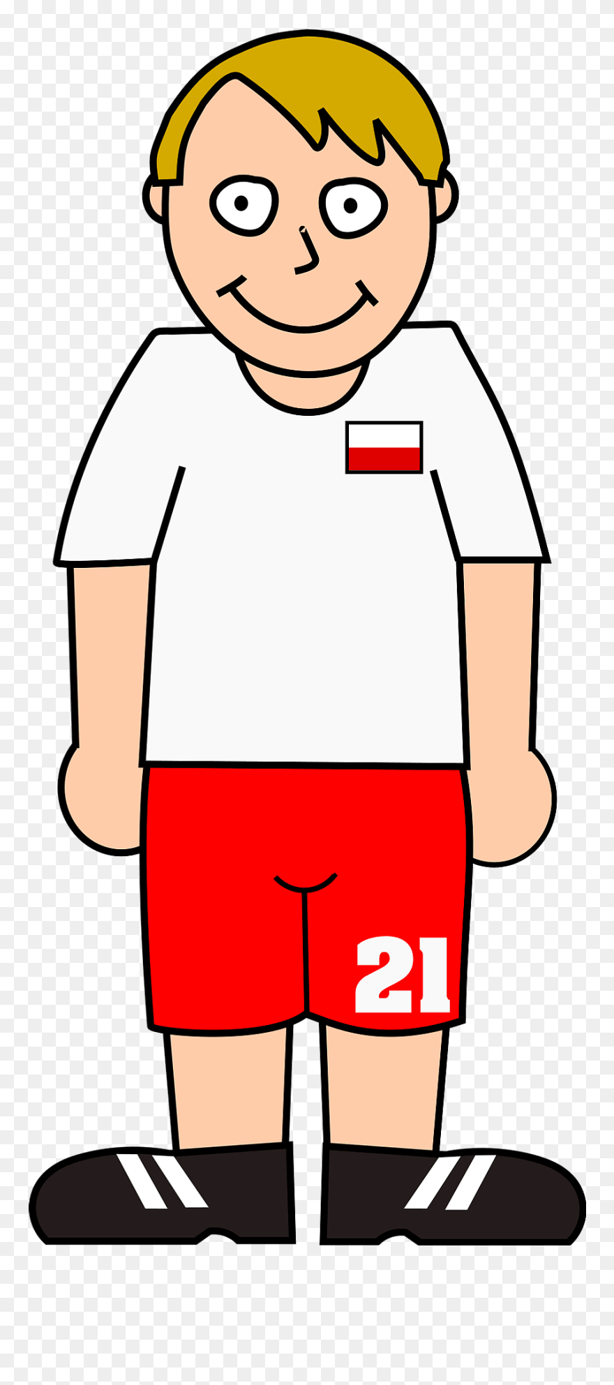 Standing Soccer Player Clipart - Png Download