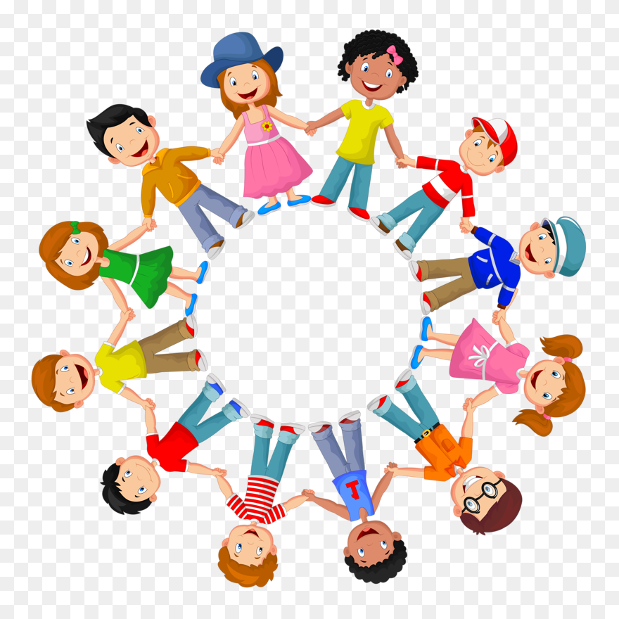 Clipart Sunday School Png Royalty Free Library 17 - Cartoon Children Standing In A Circle Transparent Png
