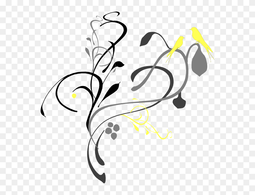 Flower Clipart In Black White Png Transparent Png