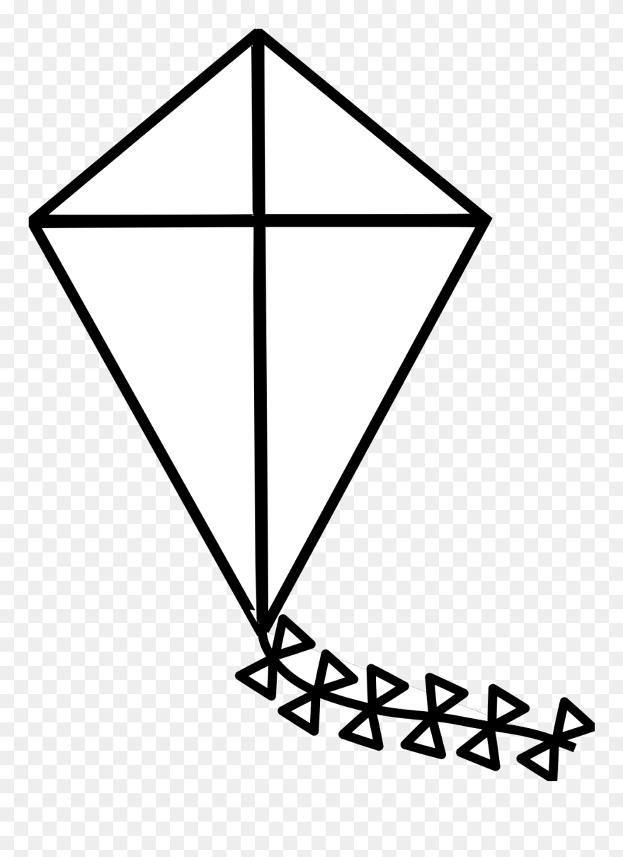Kite Clip Art Black And White - Png Download